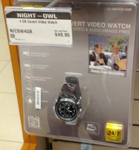 Covert video wrist watch.