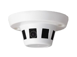 Image of a hidden camera in a smoke detector