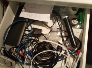 wireless mic left in hotel drawer found during TSCM bug sweep