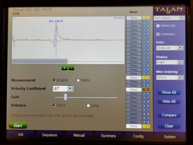 Wiretap audio test